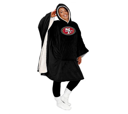 Licensed 60" x 80" Wearable Hooded Blanket with Logo Patch