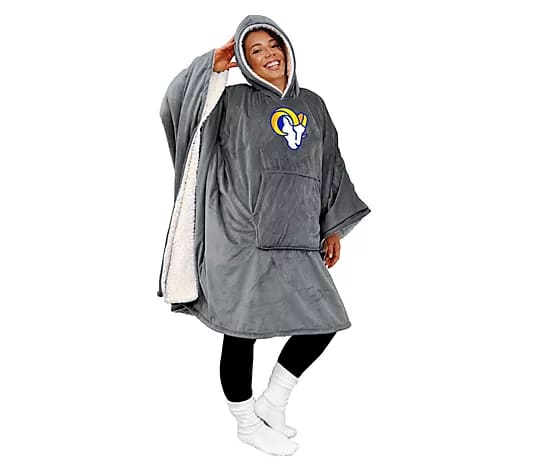 Licensed 60" x 80" Wearable Hooded Blanket with Logo Patch