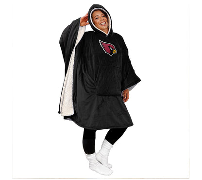 Licensed 60" x 80" Wearable Hooded Blanket with Logo Patch