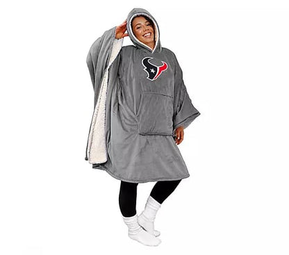 Licensed 60" x 80" Wearable Hooded Blanket with Logo Patch