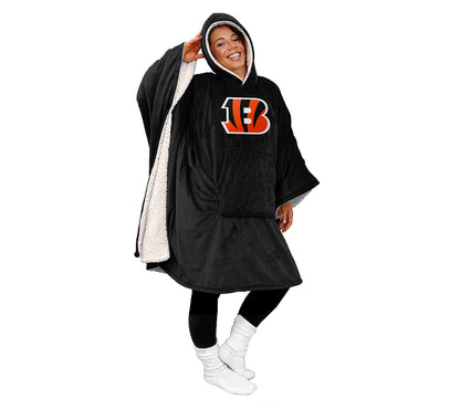 Licensed 60" x 80" Wearable Hooded Blanket with Logo Patch